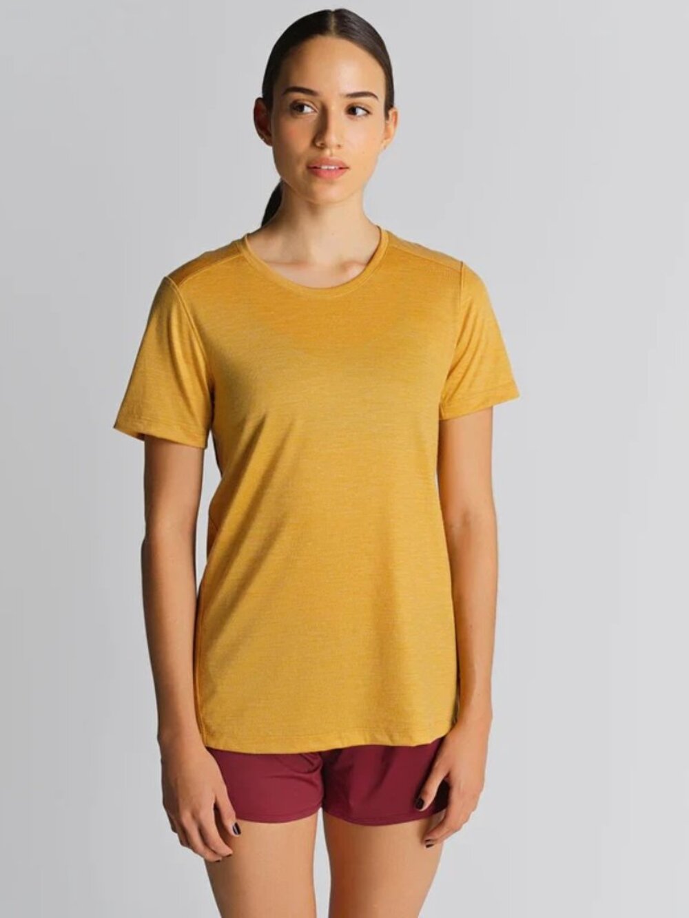 ibex Mustard Yellow Short Sleeve Crewneck Tee
